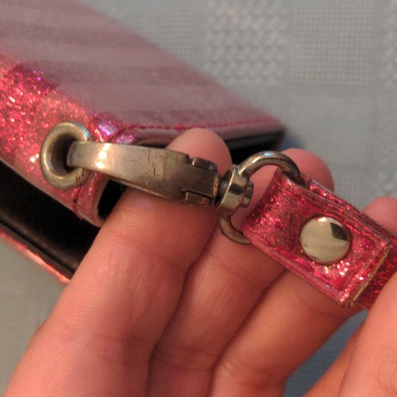 ⭐ 2 / $12 Victoria's secret striped pink clutter clutch (iphone 4/5) - Picture 2 of 16
